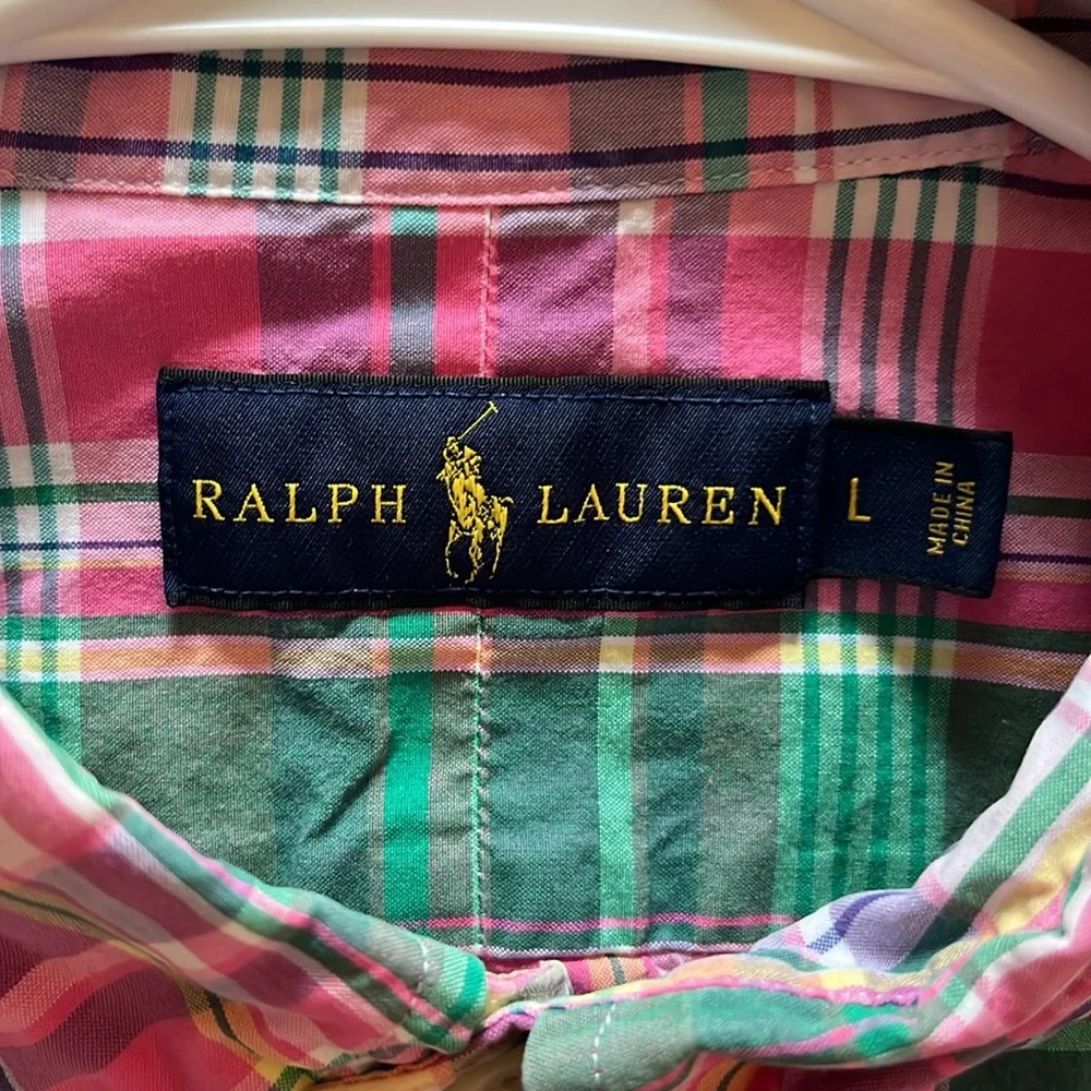 Ralph Lauren Multi Plaid Button Down Shirt